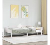 Vidaxl Cadre De Lit Sans Matelas Blanc 80x200 Cm Bois Massif De Pin Blanc