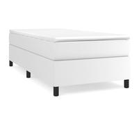 vidaXL Cadre de lit Blanc 90x200 cm Similicuir