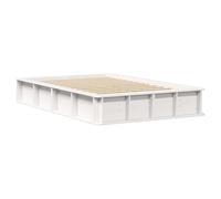vidaXL Cadre de lit Blanc avec Rangement escamotable - 140 x 200 cm - en Bois de pin Massif - Super Chic et Fonctionnel, idéal pour ta Chambre - Design Minimaliste Moderne Qui s'adapte