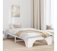 vidaXL Cadre de Lit Blanc Bois 90 x 200 cm Durable Cadre de Lit Blanc 872963 Blanc G