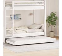 Vidaxl Cadre De Lit Blanc Bois De Pin 75 X 190 Cm Pliable Cadre De Lit