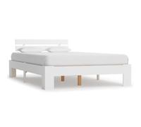 vidaXL Cadre de lit Blanc Bois de pin massif 140 x 200 cm
