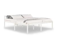 Lit pour Personne Agée Adulte Blanc 90x190cm Simple Bois Massif de Pin vidaXL