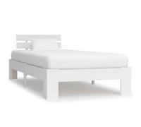 vidaXL Cadre de lit Blanc Bois de pin massif 90 x 200 cm
