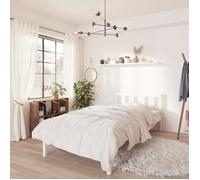 vidaXL Cadre de lit Blanc Bois de pin massif 90x190 cm Simple 810048