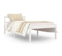 Lit pour Personne Agée Adulte Blanc 90x190cm Simple Bois Massif de Pin vidaXL