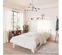vidaXL Cadre de lit en bois de pin massif blanc 90 x 200 cm