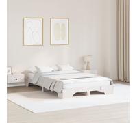 vidaXL Cadre de lit blanc 197 x 127 x 17 cm pin massif