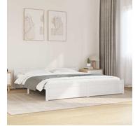 vidaXL Cadre de lit Blanc Bois massif 180x200 cm Super King 815060