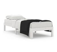 vidaXL Cadre de lit Blanc Bois massif 75x190 cm Petit simple