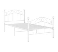 Vidaxl Cadre De Lit Blanc Métal 100x200 Cm Blanc