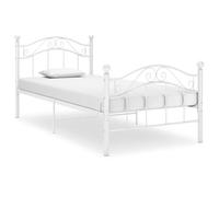 vidaXL Cadre de lit Métal Blanc 90 x 200 cm