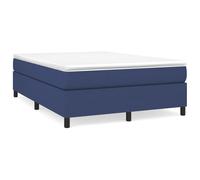 Vidaxl Cadre De Lit Bleu 140x190 Cm Tissu Bleu