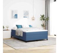 vidaXL Cadre de Lit Bleu 140x200 cm Tissu en Corde