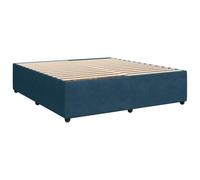 vidaXL Cadre de lit rembourré Plateforme 180x200 cm Velours Bleu avec sommier
