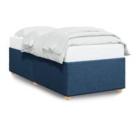 Vidaxl Cadre De Lit Bleu 90x200 Cm Tissu Bleu