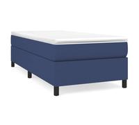 Vidaxl Cadre De Lit Bleu 90x200 Cm Tissu Bleu
