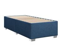 vidaXL Cadre de lit Bleu 90x200 cm Tissu, sommier, Cadre de lit Plateforme, Cadre de lit rembourré, Meuble de Chambre à Coucher, Cadre de lit Simple