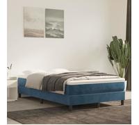vidaXL Cadre de lit Bleu foncé 120x200 cm Velours 3120764