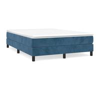 Vidaxl Cadre De Lit Bleu Foncé 140x200 Cm Velours Bleu