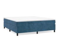 Vidaxl Cadre De Lit Bleu Foncé 180x200 Cm Velours Bleu