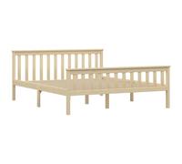 vidaXL Cadre de lit Bois clair Bois de pin massif 160x200 cm