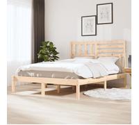 vidaXL Cadre de lit Bois de pin massif, 120x190 cm Petit Double