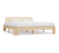 vidaXL Cadre de lit Bois de pin massif 160 x 200 cm
