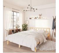 vidaXL Cadre de lit Bois de pin massif 160x200 cm