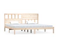 Vidaxl Cadre De Lit Bois De Pin Massif 180x200 Cm Super King Marron
