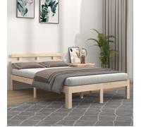 vidaXL Cadre de lit Bois massif 140x190 cm 814734
