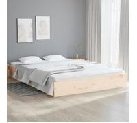 vidaXL Cadre de lit Bois massif 140x200 cm 820042