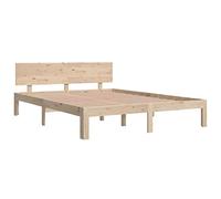 vidaXL Cadre de lit Bois Massif 150x200 cm Très Grand, Marron