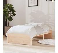 vidaXL Cadre de lit Bois massif 75x190 cm Petit simple 814909