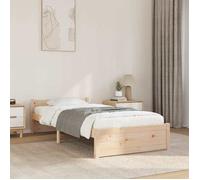 vidaXL Cadre de lit Bois massif 75x190 cm Petit simple 815004