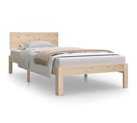 Vidaxl Cadre De Lit Bois Massif 90x190 Cm Simple Marron