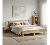 vidaXL Cadre de lit Chêne artisanal 120 x 190 cm Bois d'ingénierie