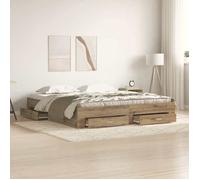vidaXL Cadre de lit avec tiroirs Chêne artisan 180 x 200 cm Bois d'ingénierie 3333961