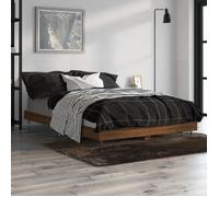 vidaXL Cadre de lit chêne marron 120x190 cm bois d'ingénierie 832196