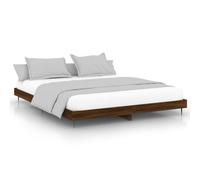 Vidaxl Cadre De Lit Chêne Marron 150x200 Cm Bois D'ingénierie Marron
