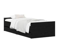 vidaXL Cadre de lit Chêne Noir 90 x 200 cm Bois d'ingénierie