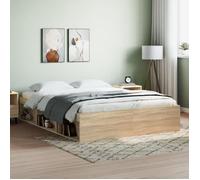 vidaXL Cadre de lit chêne sonoma 140x190 cm 3203903