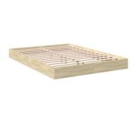 Vidaxl Cadre De Lit Sans Matelas Chêne Sonoma 140x200 Cm Marron