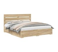vidaXL Cadre de lit Chêne Sonoma 200 x 200 cm Bois d'ingénierie