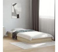 vidaXL Cadre de lit Chêne Sonoma - 75x190 cm - Bois d'ingénierie