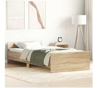 vidaXL Cadre de lit chêne sonoma 75x190cm petit simple bois ingénierie 835948