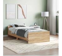 vidaXL Cadre de lit chêne sonoma 90x200 cm bois d'ingénierie 835927