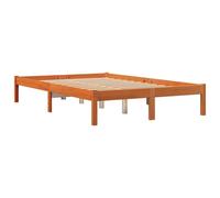 vidaXL Cadre de lit cire marron 120x190 cm bois de pin massif 844839
