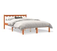 Vidaxl Cadre De Lit Sans Matelas Cire Marron 140x190cm Bois Pin Massif Marron