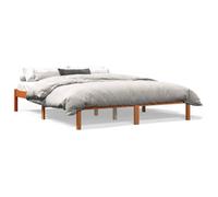 vidaXL Cadre de lit cire marron 160x200 cm bois de pin massif 844863
